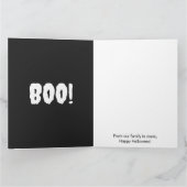 Modernes Minimalistisches Halloween - Personalisie Karte (Innenseite)