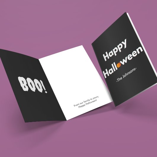 Modernes Minimalistisches Halloween - Personalisie Karte