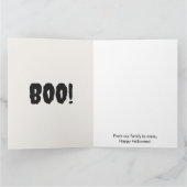 Modernes Minimalistisches Halloween - Personalisie Karte (Innenseite)