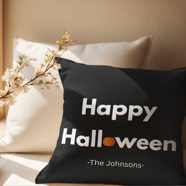 Modernes Minimalistisches Halloween - Personalisie Kissen (Von Creator hochgeladen)