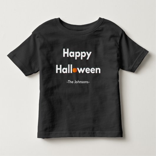 Modernes Minimalistisches Halloween - Personalisie Kleinkind T-shirt (Vorderseite)