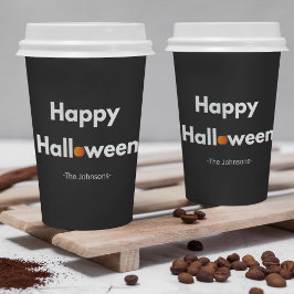 Modernes Minimalistisches Halloween - Personalisie Pappbecher