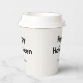 Modernes Minimalistisches Halloween - Personalisie Pappbecher (Rechts)