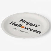 Modernes Minimalistisches Halloween - Personalisie Pappteller (Schrägansicht)
