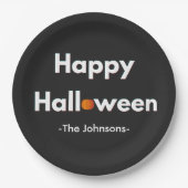 Modernes Minimalistisches Halloween - Personalisie Pappteller (Vorderseite)