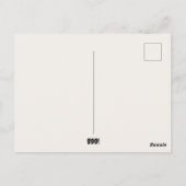 Modernes Minimalistisches Halloween - Personalisie Postkarte (Rückseite)