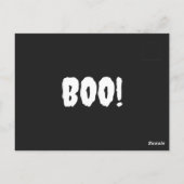 Modernes Minimalistisches Halloween - Personalisie Postkarte (Rückseite)