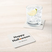 Modernes Minimalistisches Halloween - Personalisie Rechteckiger Pappuntersetzer (Vor Ort)
