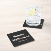 Modernes Minimalistisches Halloween - Personalisie Rechteckiger Pappuntersetzer (Vor Ort)