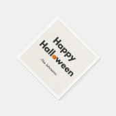 Modernes Minimalistisches Halloween - Personalisie Serviette (Ecke)