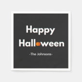 Modernes Minimalistisches Halloween - Personalisie Serviette (Vorderseite)