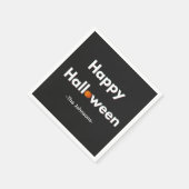 Modernes Minimalistisches Halloween - Personalisie Serviette (Ecke)