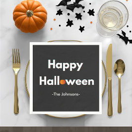 Modernes Minimalistisches Halloween - Personalisie Serviette