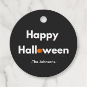 Modernes Minimalistisches Halloween-Personalisiert Geschenkanhänger (Vorderseite)