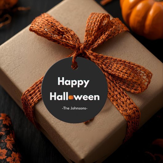 Modernes Minimalistisches Halloween-Personalisiert Geschenkanhänger