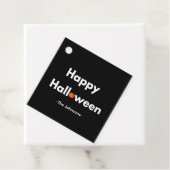 Modernes Minimalistisches Halloween - Square Perso Geschenkanhänger (Beispiel)