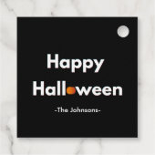 Modernes Minimalistisches Halloween - Square Perso Geschenkanhänger (Rückseite)