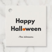 Modernes Minimalistisches Halloween - Square Perso Geschenkanhänger (Vorderseite)