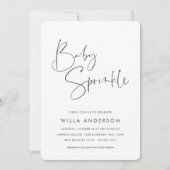 Modernes Minimalistisches handgeschriebenes Script Einladung (Vorderseite)