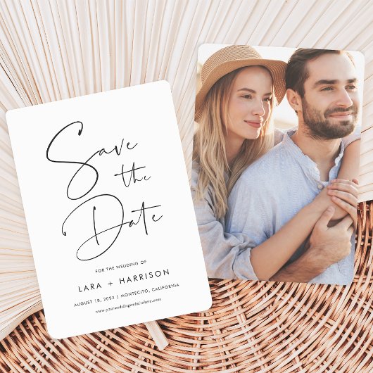 Modernes Minimalistisches handgeschriebenes Script Save The Date