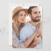 Modernes Minimalistisches handgeschriebenes Script Save The Date (Rückseite)