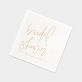 Modernes Minimalistisches handgeschriebenes Script Servietten Mit Folie (Links)