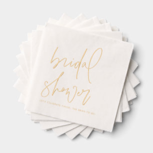 Modernes Minimalistisches handgeschriebenes Script Servietten Mit Folie