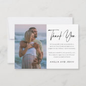 Modernes, Minimalistisches, handgeschriebenes Skri Dankeskarte (Vorderseite)