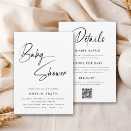 Modernes Minimalistisches handgeschriebenes Skript Einladung