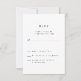 Modernes Minimalistisches handgeschriebenes Skript RSVP Karte