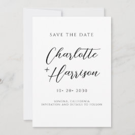Modernes Minimalistisches handgeschriebenes Skript Save The Date
