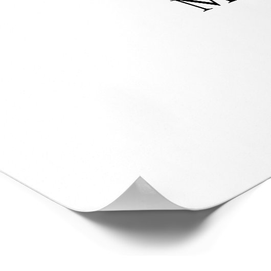 Modernes Minimalistisches Handschriftenschreiben B Poster (Ecke)