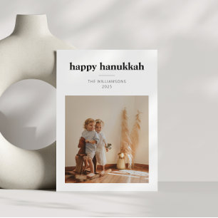 Modernes minimalistisches Hanukkah-Foto Skandinavi Feiertagskarte