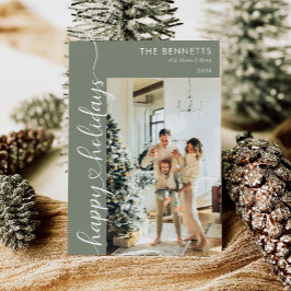 Modernes Minimalistisches Happy Holidays Arch Foto Feiertagskarte