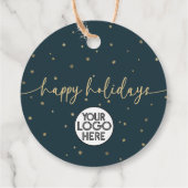 Modernes Minimalistisches Happy Holidays Business  Geschenkanhänger (Rückseite)