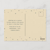 Modernes Minimalistisches Happy Holidays Business Postkarte (Rückseite)