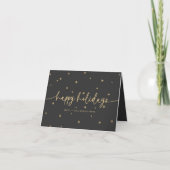 Modernes Minimalistisches Happy Holidays Script Bu Dankeskarte (Vorderseite)
