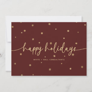 Modernes Minimalistisches Happy Holidays Script Bu Feiertagskarte