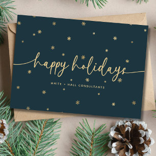 Modernes Minimalistisches Happy Holidays Script Bu Feiertagskarte