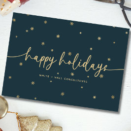 Modernes Minimalistisches Happy Holidays Script Bu Feiertagskarte