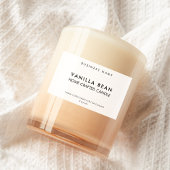 Modernes, Minimalistisches, hausgemachte Kerzen-La Lebensmitteletikett