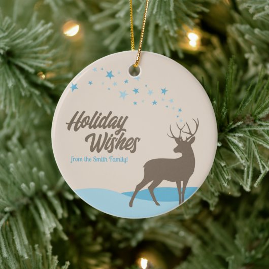 Modernes, minimalistisches Hirschmuseum Nicht-Foto Keramik Ornament (Baum)