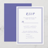 Modernes Minimalistisches Hochzeitmenü RSVP (Vorne/Hinten)