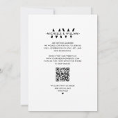 Modernes Minimalistisches Hochzeitmonogramm Save The Date (Rückseite)
