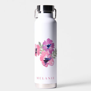 Modernes Minimalistisches Hochzeitrosa Trinkflasche