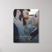 Modernes Minimalistisches Hochzeitsfest-Foto Leinwanddruck (Vorderseite)