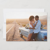 Modernes minimalistisches Hochzeitsfest-Foto Save The Date (Rückseite)