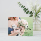 Modernes & minimalistisches Hochzeitsfest Foto Vie Postkarte (Stehend Vorderseite)