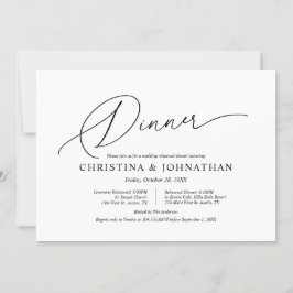 Modernes Minimalistisches, Hochzeitsfest und Abend Einladung