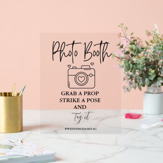 Modernes Minimalistisches Hochzeitshaus-Foto Acrylschild (Hochzeit)